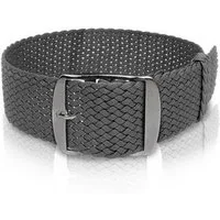Selva Technik Uhrenarmband Perlonband dunkel-grau, 18mm