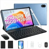 DOOGEE U10 Android Tablet mit Tastatur, Stift, Maus, 10 Zoll, 128GB ROM AI Tablet (10.1", 128 GB, Android 15, WIFI, 5060mAh, Widevine L1, WiFi6, Face ID, Kinder Tablet)