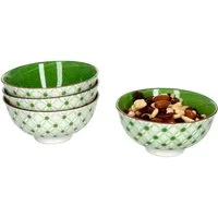 Ritzenhoff & Breker Servierschale 4er Set Schale 12cm Lime Rio - Ritzenhoff 744781, Porzellan