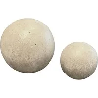 ZGM Gartenfigur Beton Dekokugeln, 2er Set, stilvolle Dekoration für Garten und Haus