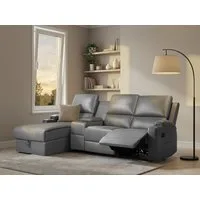 OTTO home Ecksofa NAPORI Lederoptik, Multimediasofa, 3er Kinosessel XXL, L-Form, Kinosofa, manuelle o. elektr. Relaxfunktion, Staufach, Getränkehalter
