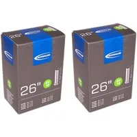 Schwalbe Fahrradschlauch 2x Schwalbe AV 13 Schlauch 26" Autoventil 26 Zoll Schrader Ventil AV13, 1,50, 1,75, 1,95, 2,00, 2,10, 2,125, 1,80, 2,30, 2,20, 1,60, 2,40, 2,25, 1,90, (2-St)