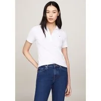 Tommy Hilfiger Poloshirt 1985 SLIM PIQUE POLO SHORT SLEEVE mit Tommy Hilfiger Logo-Flag