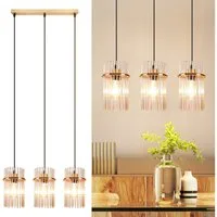 Nettlife Pendelleuchte Esstisch 1/2/3/5 Flammig Modern Schwarz/Gold Ø 60cm E27, ohne Leuchtmittel, Esstischlampe für Wohnzimmer Küche
