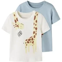 Name It T-Shirt NBMHOS 2P SS TOP BOX (Packung, 2-tlg) Baumwollmischung, regular fit