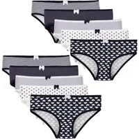 LOREZA Slip 10er Set Mädchen Slips - Mix - Bunt (Spar-Packung, 10-St)