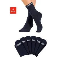 Chiemsee Tennissocken Sportsocken Damen Herren Socken verstärkt Atmungsaktive Baumwolle (Packung, 6-Paar, Crew Socken) mit eingestricktem Markennamen