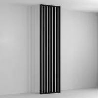 Hexim Raumteiler, Lamellenwand 275x58cm MDF Raumtrenner Trennwand - freistehende Holzlamellen Innendekoration - moderne Raumgestaltung Lamellen-Sichtschutz (Schwarz)