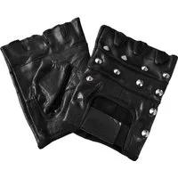normani Multisporthandschuhe Lederhandschuhe mit Nieten, fingerlos Fingerlose Echtleder - Ungefüttert Halbfinger Handschuhe