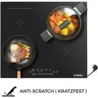 KB Elements Induktions-Kochfeld ELK112AS, AntiScratch (kratzfester Oberfläche), EU Stecker, Flexzone