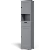 Bealife Hochschrank 170/170.6cm,Badezimmerschrank Hochschrank, mit verstellbaren Ablagen