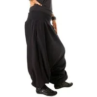 Vishes Fleecehose Haremshose aus Fleece Einheitsgröße/Lange Größe Pumhose, Pluderhose, Yogahose