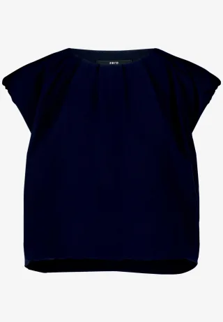 zero - Cropped-Shirt mit Rundhalsausschnitt deep sky - Gr. - 42