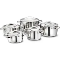 Kopf Topf-Set Kochtopfset Stilo, Edelstahl (5-tlg), inkl. 5 Edelstahldeckel, Induktion