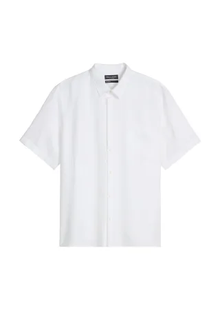 Marc OPolo Casual - Kurzarm-Hemd regular White - Gr. - 3XL
