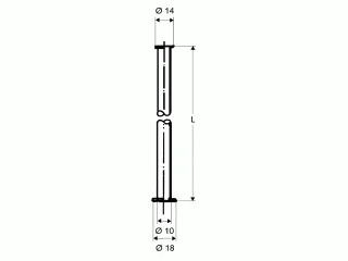 Schell Kupferrohr 3/8"Bördel 1/2"Bördel d:10mm 400mm chrom 500010699