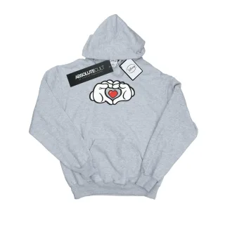Disney - "Mickey Mouse Heart Hands" Kapuzenpullover für Herren (Grau)