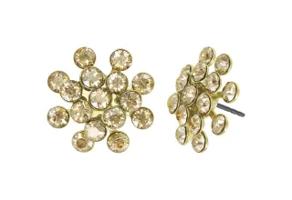 konplott - Ohrstecker - Magic Fireball Mini beige/gold