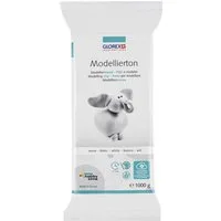 Glorex Bastelnaturmaterial Glorex Modellierton weiß 1000 g