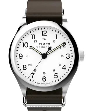 Timex Weekender New England Braun Herren Armbanduhr TW2Y35800