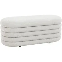 SVITA Sitzbank BLOSSOM XL, Frei im Raum stellbar, Boucle, Sitzbank mit Stauraum, Gepolstert