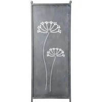 finehomegarden Gartenstecker Stele Metall Dolde Sichtschutz grau (1-St) Windschutz Outdoor H165cm B52cm Dekowand Garten / Paket-Sperrgut