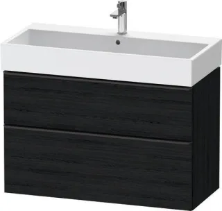 Duravit D-Neo Waschtischunterbau wandhängend Eiche Schwarz Matt 984x442x625 mm - DE43740BD160000 DE43740BD160000