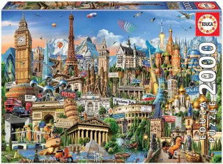 Educa Puzzle 17697 - Wahrzeichen Europa [2.000 Teile]