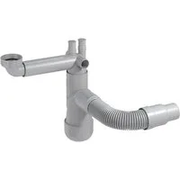 Prevex Siphon FL1-N2NF4-007, (1-tlg), PREVEX Flexloc Universal-Platzspar-Siphon für Küchenspüle