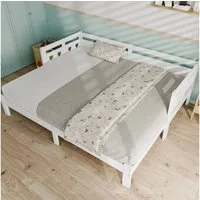 Flieks Daybett, ausziehbares Tagesbett Kiefer Holzbett 90x200cm/180x200cm