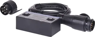 KS Tools 12V Zugwagentester - Prüfgerät für Anhängersteckdosen-Satz 7 + 13-polig, 2-tlg - 150.0995