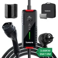 Tomons Ladekabel Elektroauto Typ 2 Schuko 3,68 kW Wallbox Autoladekabel, (600 cm), IP65, mit Verzögerungsfunktion
