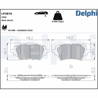 Delphi Bremsbel?ge hinten Toyota Corolla E21