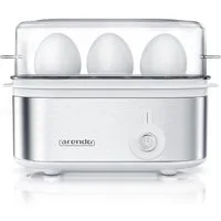 Arendo Eierkocher 3-fach, Edelstahl, Ein / Aus-Schalter, frei wählbarer Härtegrad, Anzahl Eier: 3 St., 210 W, Threecook Egg Cooker, GS, BPA-frei, für 1 bis 3 Eier