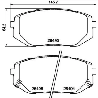 Hella Bremsbel?ge vorne GENESIS Gv60 Hyundai Ioniq Tucson Kia Ev6 1,6