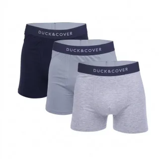 Duck and Cover - Boxershorts für Herren (3er-Pack) (Marine/Grau meliert)