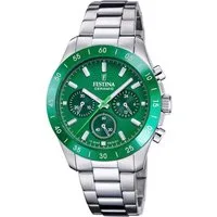 Festina Chronograph Ceramic F20693/5, Quarzuhr, Armbanduhr, Damen, Herren, Edelstahlarmband, Keramiklünette
