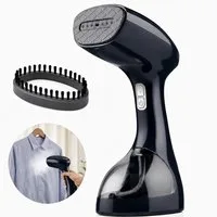 ibettertec Dampfglätter Dampfbügeleisen 2000-2500W Hand-Dampfglätter mit 3 Dampfstufen, 2000 W, 265 ML Wassertank, Keramik-Dampfplatte, Reise-Dampfbürste für Kleidung