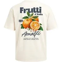 Neverless Oversize-Shirt Herren T-Shirt - Frutti d'italia - Oversized Relaxed Fit Sommer mit Print