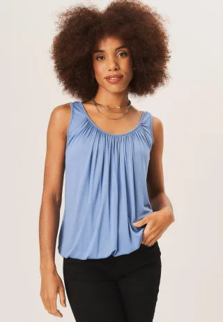 Rouse Neck Oversized Ärmelloses Top
