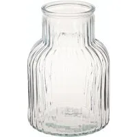 Florists Products Tischvase Glasvase im Retro-Stil mit edler Rillenstruktur