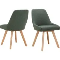 OTTO home Esszimmerstuhl Dilla (Set, 2 St), Webstoff Bezug, Massivholz Gestell, Sitzhöhe 48 cm