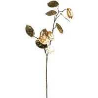 Kunstzweig Kunstpflanze PFENNIGBLATTZWEIG ca 47cm. Metallic. GOLD, Gasper, Höhe 47.00 cm
