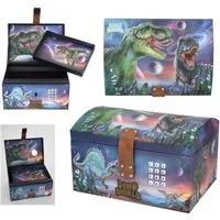 Depesche Schatzkiste DEPESCHE DINO World Schatztruhe mit LED Code und Sound