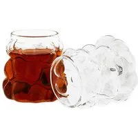 Mulex Gläser-Set Mini Bubble-Gläser 90 ml - 6-teiliges Set für Heiß- & Kaltgetränke, 6-tlg., Glas