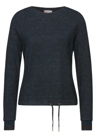 Street One - Strick-Look Shirt blau/grün - Gr. - 38