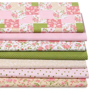 Patchwork- und Quiltpaket "Grafik", mint/peach