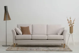 Home affaire 3-Sitzer "Arellano, Breite 217 cm" klassisches Design, 2 Zierkissen inklusive, Webstoff fein