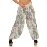 malito more than fashion Haremshose malito Damen Aladinhose mit Print, Haremshose zum Tanzen, Pumphose Pluderhose mit All-Over-Print
