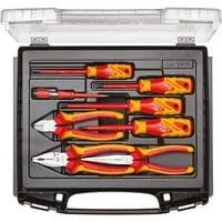 VDE-Werkzeugsatz 1828045, 8-teilig, Werkzeug-Set rot/gelb, isoliert bis 1.000 Volt, in i-BOXX 72